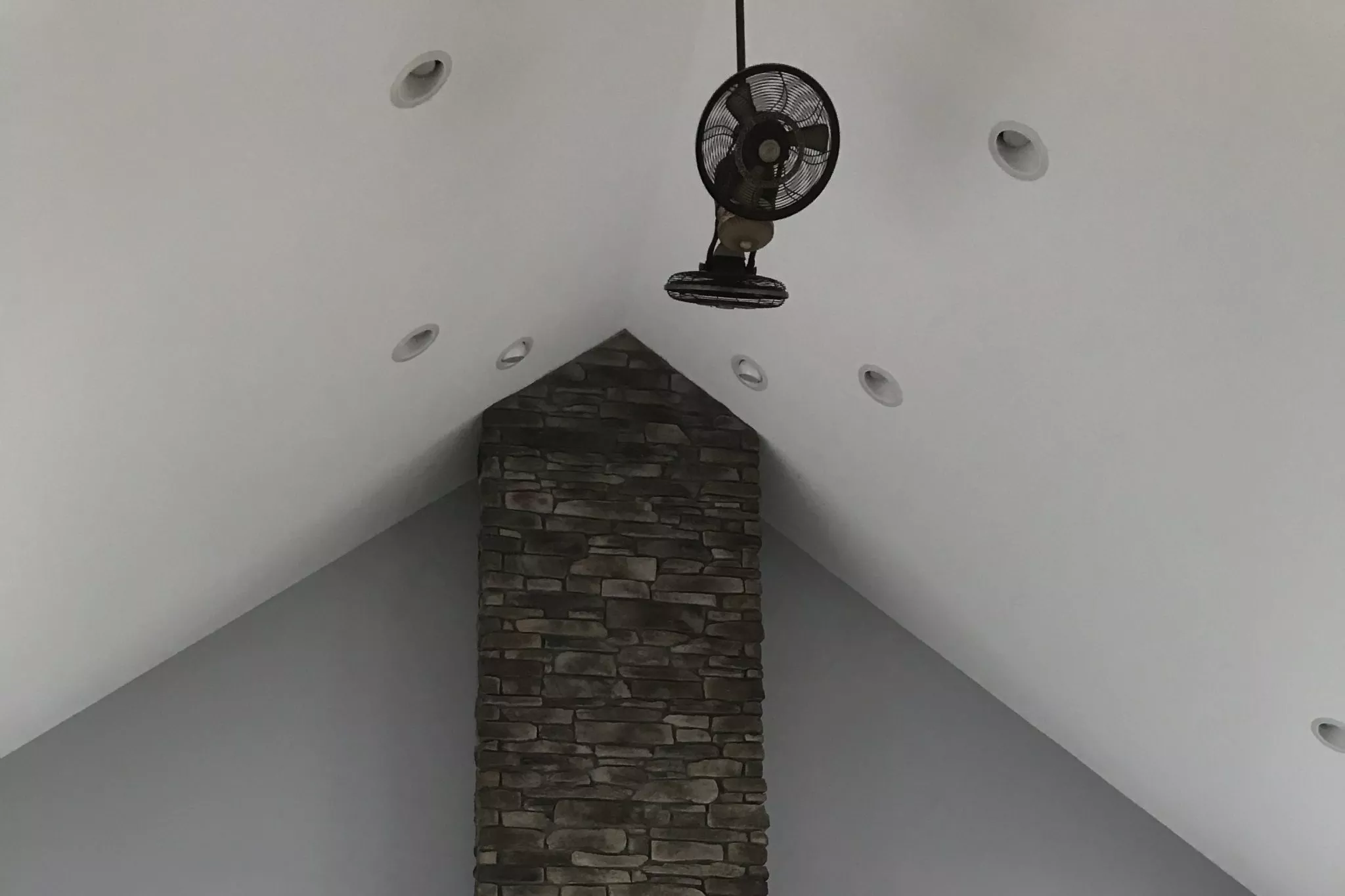 fan hanging from ceiling